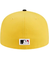 Men's New Era Yellow, Black Milwaukee Brewers Grilled 59FIFTY Fitted Hat