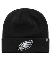 Men's '47 Brand Black Philadelphia Eagles Primary Cuffed Knit Hat