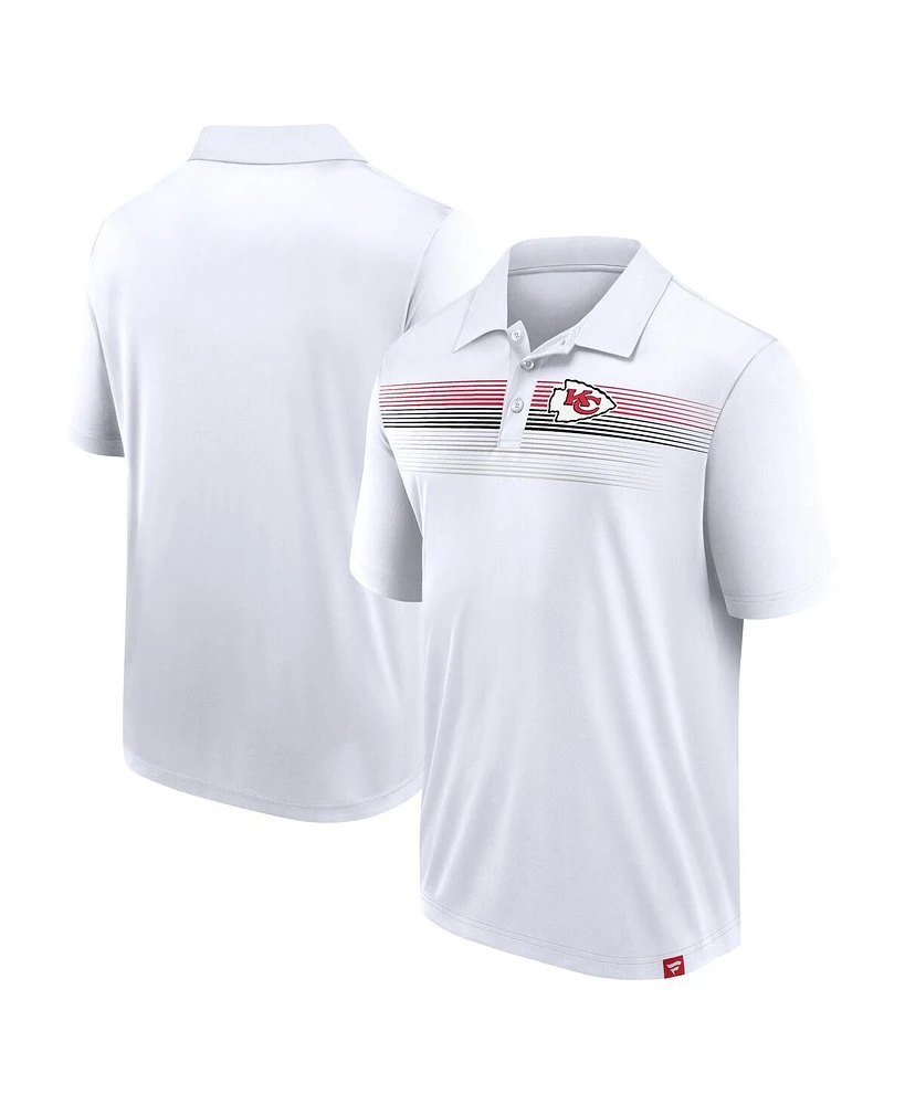 Men's Fanatics White Kansas City Chiefs Victory For Us Interlock Polo Shirt