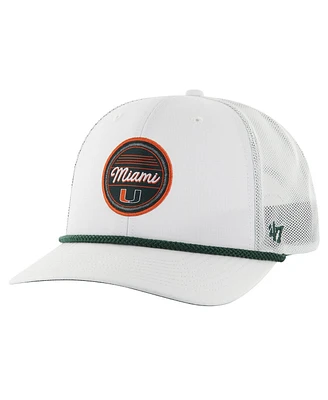 Men's '47 Brand White Miami Hurricanes Fairway Trucker Adjustable Hat