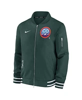 Men's Nike Hunter Green Colorado Rockies Authentic Collection Game Time Bomber Full-Zip Jacket