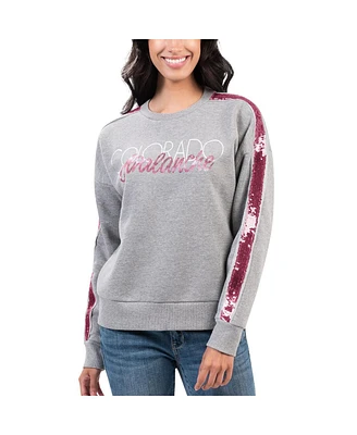 Women's G-iii 4Her by Carl Banks Gray Colorado Avalanche Penalty Box Pullover Sweatshirt