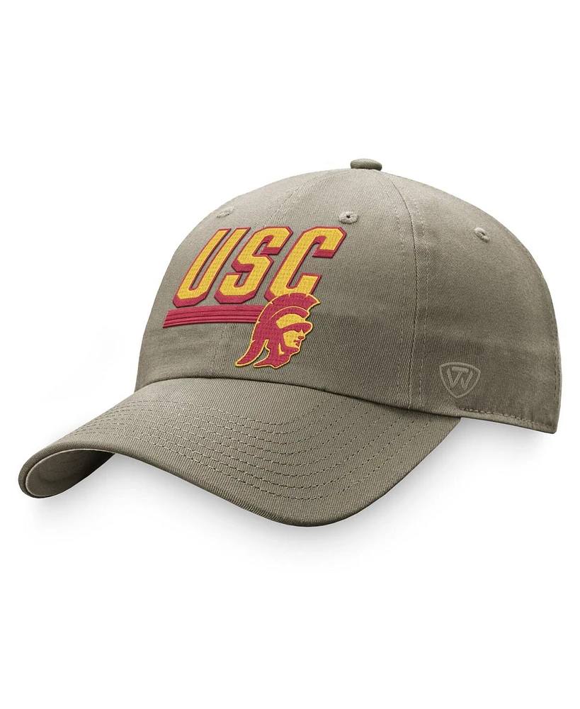 Men's Top of the World Khaki Usc Trojans Slice Adjustable Hat