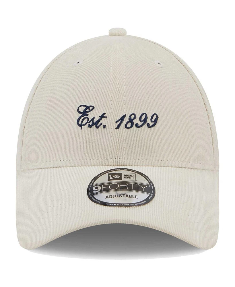 Men's New Era Tan Ac Milan Needle Corduroy 9FORTY Adjustable Hat