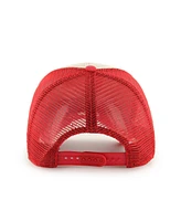 Men's '47 Brand Red Distressed Washington Nationals Breakout Mvp Trucker Adjustable Hat