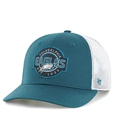 Youth Boys and Girls '47 Brand Midnight Green, White Philadelphia Eagles Scramble Adjustable Trucker Hat