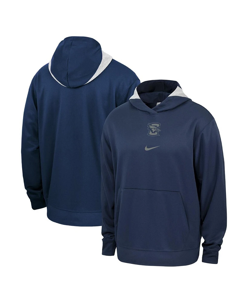 Men's Nike Navy Creighton Bluejays Basketball Spotlight Performance Pullover Hoodie