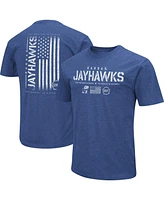 Men's Colosseum Royal Distressed Kansas Jayhawks Oht Military-Inspired Appreciation Flag 2.0 T-shirt