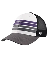 Youth Boys '47 Brand White, Charcoal Minnesota Vikings Cove Trucker Adjustable Hat