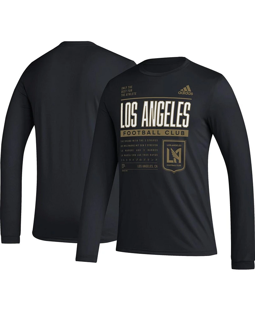 Men's adidas Black Lafc Club Dna Long Sleeve Aeroready T-shirt