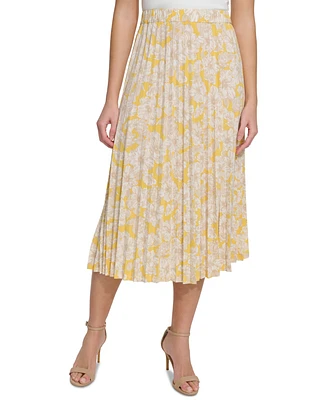 Tommy Hilfiger Women's Floral-Print Pull-On Midi Skirt