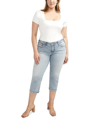 Silver Jeans Co. Plus Britt High-Rise Curvy-Fit Capri