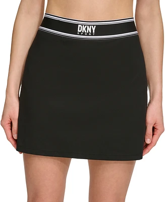 Dkny Women's Logo-Tape Mini-Length Sports Skort