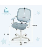 Costway Kids Desk Chair Swivel Mesh Children Computer with Adjustable Height