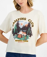 Rebellious One Juniors' Camping Club Graphic T-Shirt