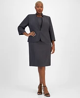 Le Suit Plus Jacket & Empire-Waist Sheath Dress