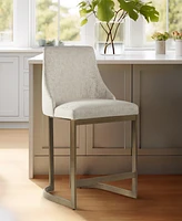 Madison Park Bryce 26"H Upholstered Counter Stool with Metal Base