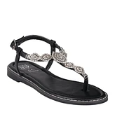 Gc Shoes Women's Cali Embellished T Strap Flat Sandals