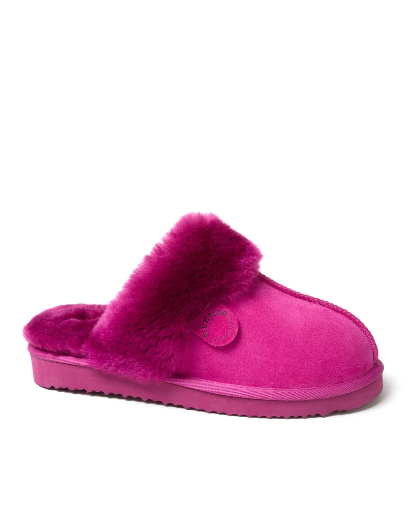 Fireside by Dearfoams Women's Sydney Genuine Shearling Scuff Slipper