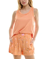 Roudelain Women's Printed Woven Poplin Pajama Shorts