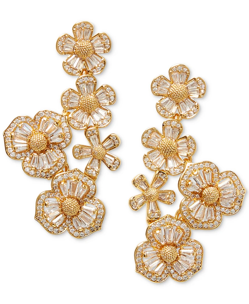 kate spade new york Gold-Tone Fleurette Linear Earrings