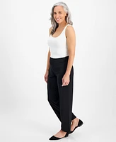 Jm Collection Petites Knit Wide-Leg Pull-On Pants, Petite & Short, Created for Macy's