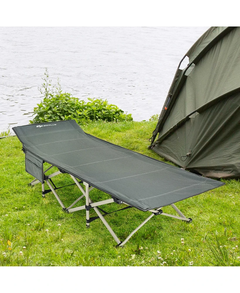 Costway Wide Foldable Camping Cot Heavy-Duty Steel Indoor & Outdoor Sleeping Cot