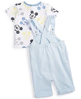 Disney Baby Mickey Mouse T-Shirt & Shortall, 2 Piece Set