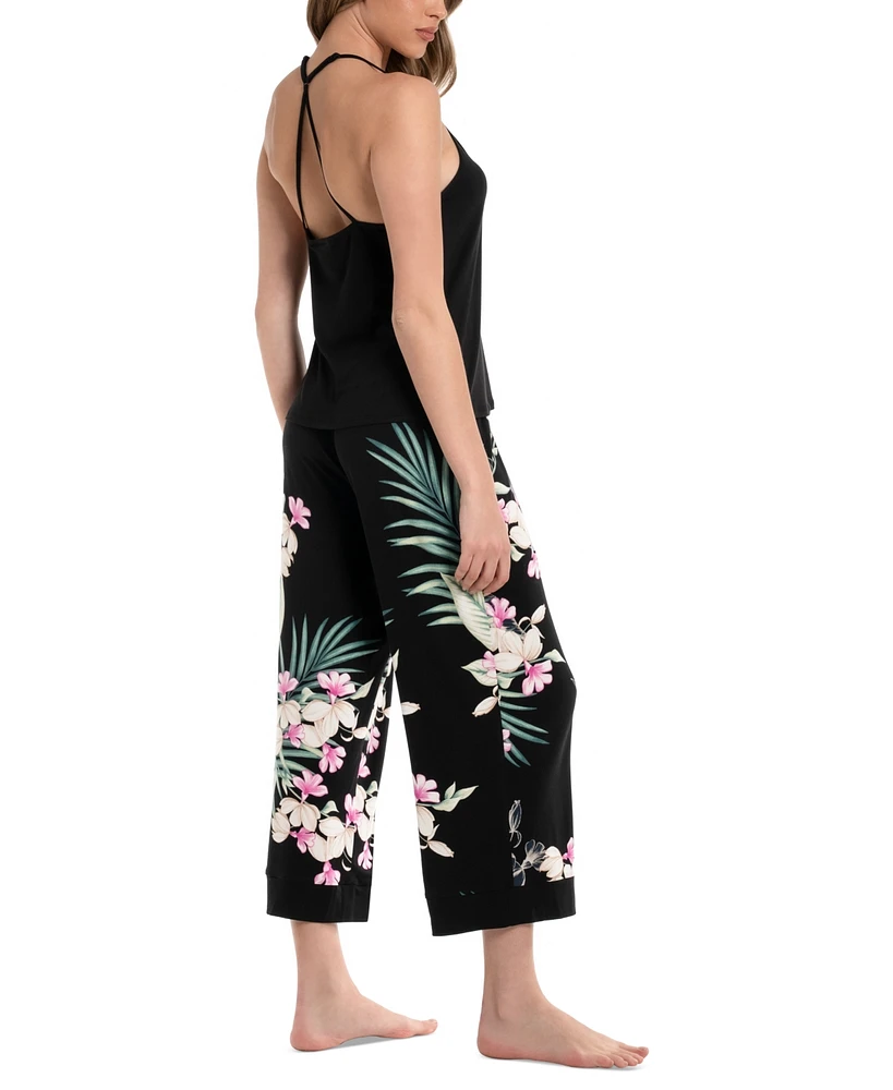 Linea Donatella Women's 3-Pc. Printed Travel Sleep Set