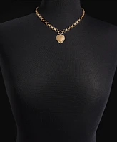 On 34th Framed Heart Pendant Necklace, 16-1/2" + 2" extender, Created for Macy's