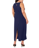 Vince Camuto Plus Sleeveless Keyhole-Back Crewneck Maxi Dress