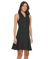 Dkny Petite Sleeveless Fit & Flare Blazer Dress