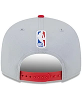 Men's New Era Gray, Red Atlanta Hawks Tip-Off Two-Tone 9FIFTY Snapback Hat
