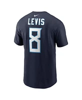 Men's Nike Will Levis Navy Tennessee Titans 2023 Nfl Draft Player Name and Number T-shirt