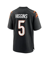 Men's Nike Tee Higgins Black Cincinnati Bengals Game Player Jersey