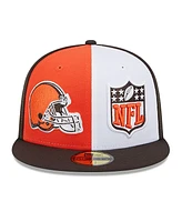 Men's New Era Orange, Brown Cleveland Browns 2023 Sideline 59FIFTY Fitted Hat