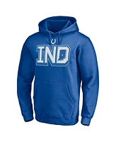 Men's Fanatics Royal Indianapolis Colts Hometown Collection Ind Fitted Pullover Hoodie