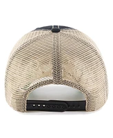 Men's '47 Brand Black, Natural Detroit Lions Trawler Clean Up Trucker Adjustable Hat