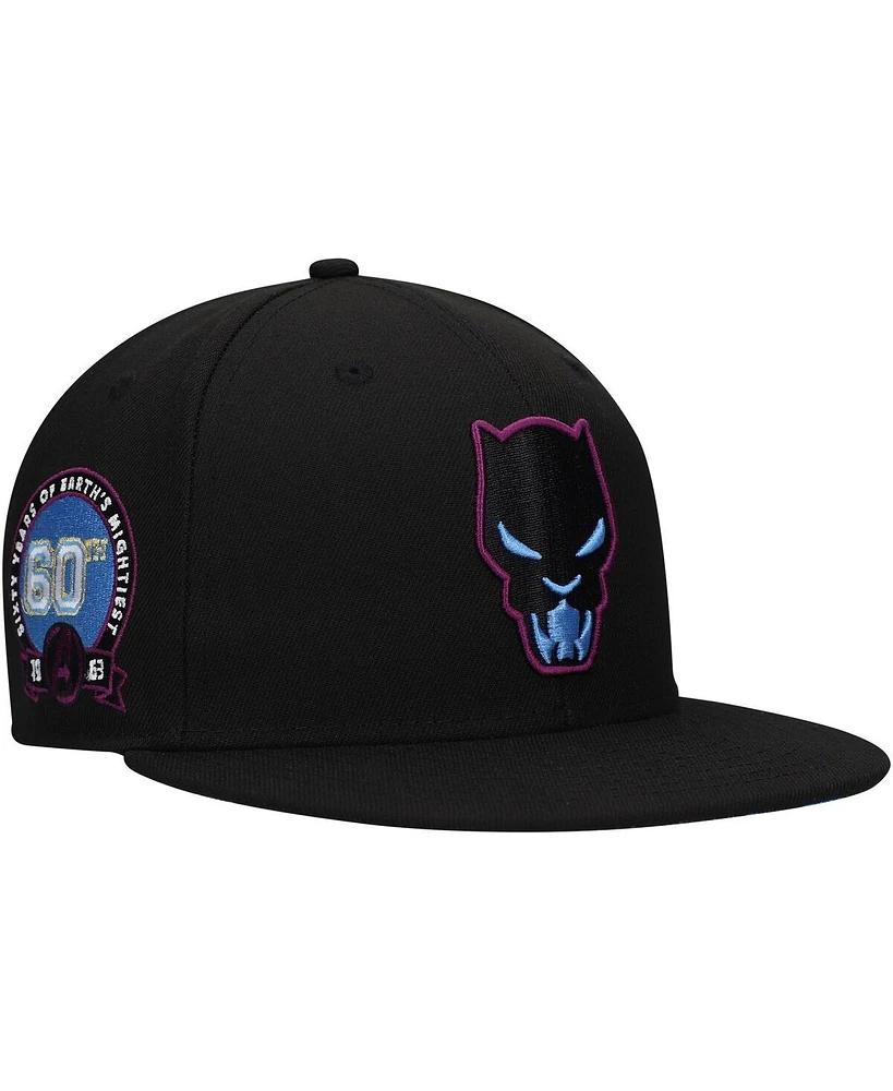 Youth Boys and Girls Black Black Panther Marvel 60th Anniversary Snapback Hat