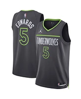 Men's and Women's Jordan Anthony Edwards Charcoal Minnesota Timberwolves Swingman Jersey - Statement Edition