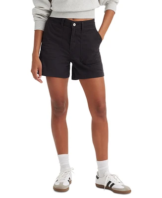 Levi's Women's Mid-Rise Zip-Fly Utility Shorts
