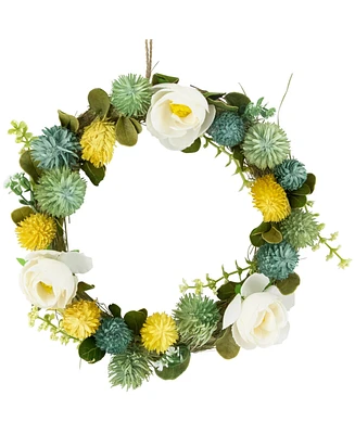 Northlight 9" Thistle Hanging Spring Wreath