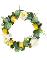 Northlight 9" Thistle Hanging Spring Wreath