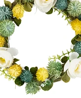 Northlight 9" Thistle Hanging Spring Wreath