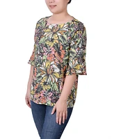 Ny Collection Women's Bell Sleeve Blouse