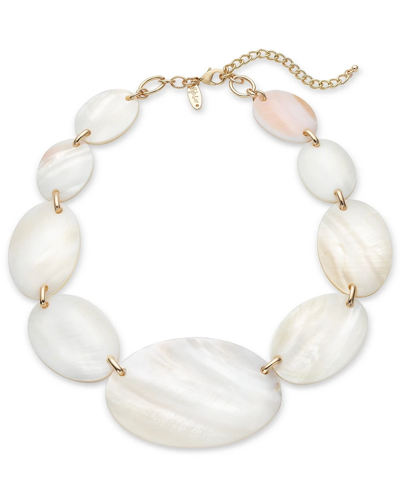 Style & Co Gold-Tone Rivershell Statement Necklace, 18-1/2" + 3" extender, Created for Macy's