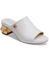 Donna Karan New York Women's Tinley Leather Peep Toe Mules