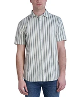Karl Lagerfeld Paris Men's Woven Stripe Shirt