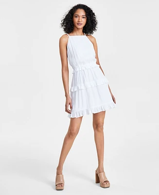 Bar Iii Women's Ruffled Sleeveless Mini Dress, Created for Macy's