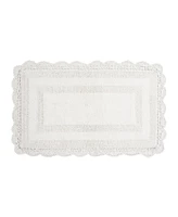 Laura Ashley Crochet Reversible Cotton Bath Rug